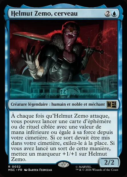 Helmut Zemo, cerveau, carte Magic MSC 32 — extension Marvel Super Heroes Commander