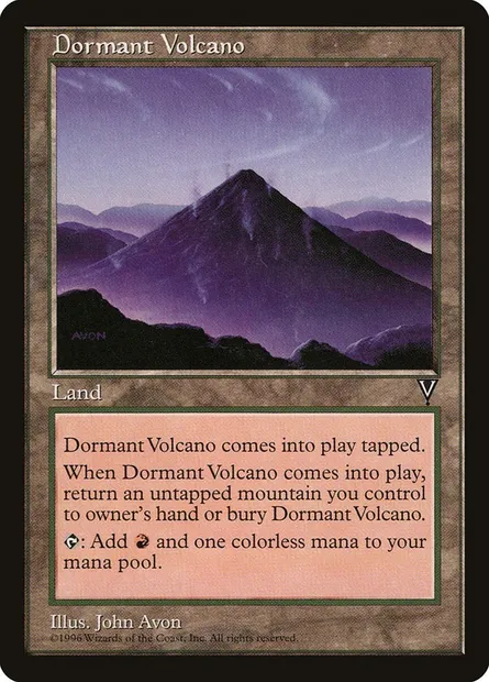 Dormant Volcano, Magic card VIS 161 — Visions set