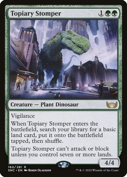 Topiary Stomper, Magic card PSNC 160p — Streets of New Capenna Promos set