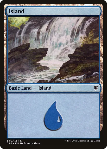 Island, Magic card C16 340 — Commander 2016 set