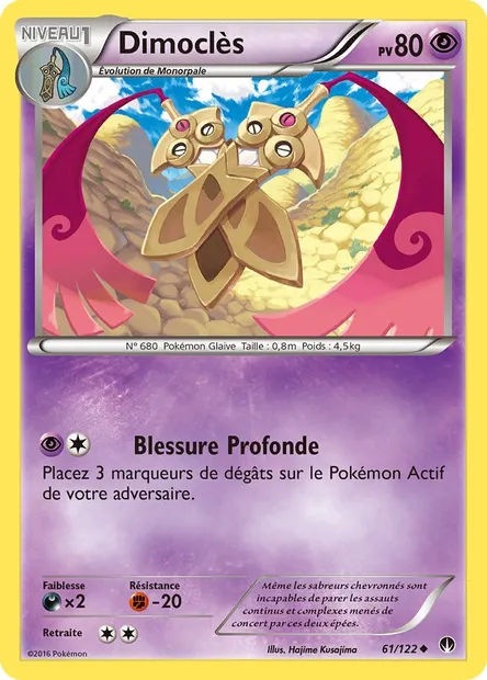 Dimoclès, carte Pokémon BKP 61 — extension Rupture Turbo