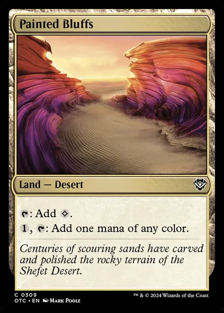 Painted Bluffs, Magic card OTC 309 — Outlaws of Thunder Junction Commander set