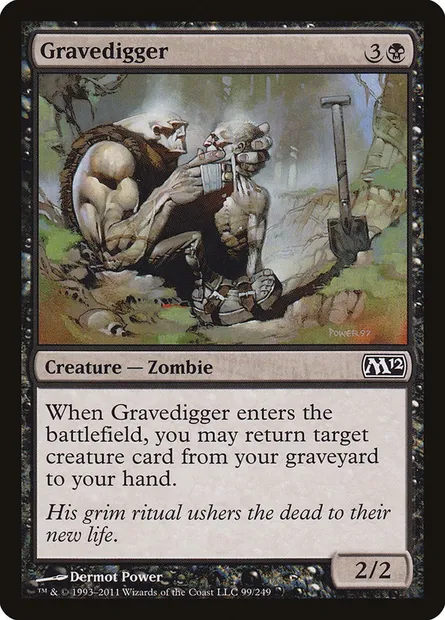 Gravedigger, Magic card M12 99 — Magic 2012 set