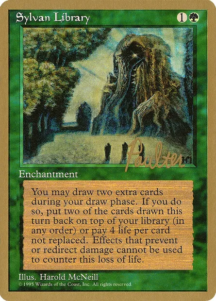 Sylvan Library, Magic card PTC pp273 — Pro Tour Collector Set set
