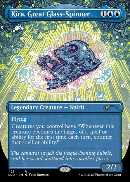 Kira, grand fileur de verre, carte Magic SLD 421 — extension Secret Lair Drop