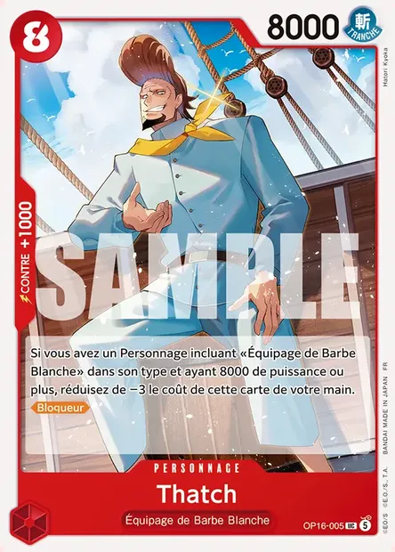 Thatch, carte One Piece OP16-005 — extension L'HEURE DE LA BATAILLE DÉCISIVE