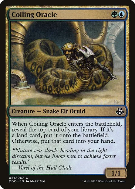 Coiling Oracle, Magic card DDO 51 — Duel Decks: Elspeth vs. Kiora set