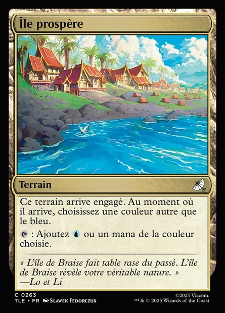 Île prospère, carte Magic TLE 263 — extension Avatar: The Last Airbender Eternal