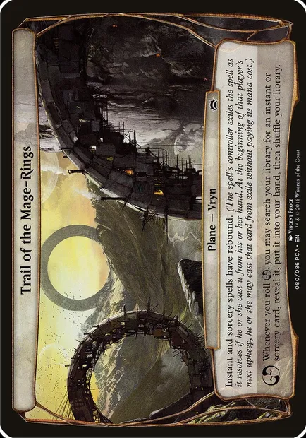 Piste des Anneaux du Mage, carte Magic OPCA 80 — extension Planechase Anthology Planes