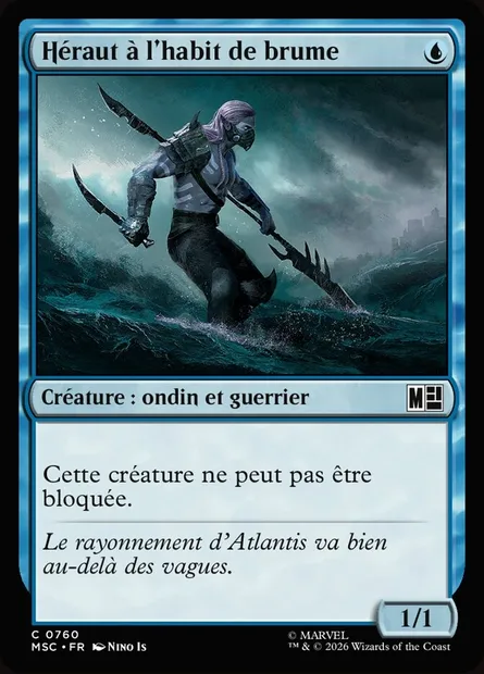 Héraut à l'habit de brume, carte Magic MSC 760 — extension Marvel Super Heroes Commander