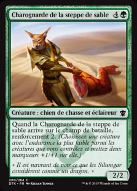 Charognarde de la steppe de sable, carte Magic DTK 200 — extension Les Dragons de Tarkir