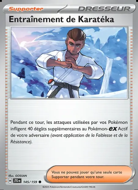 Entraînement de Karatéka, carte Pokémon JTG 145 — extension Aventures Ensemble