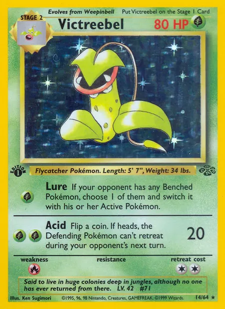 Victreebel, Pokémon card JU 14 — Jungle set