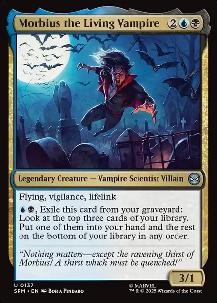 Morbius the Living Vampire, Magic card SPM 137 — Marvel's Spider-Man set