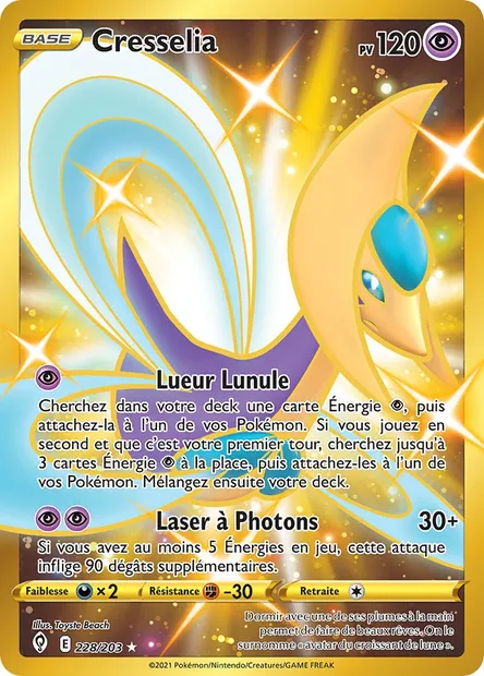 Cresselia, carte Pokémon EVS 228 — extension Évolution Céleste
