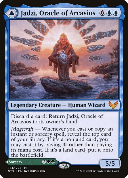Jadzi, Oracle of Arcavios // Journey to the Oracle, Magic card STX 151 — Strixhaven: School of Mages set