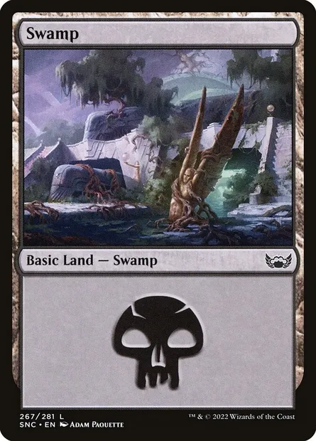 Swamp, Magic card SNC 267 — Streets of New Capenna set
