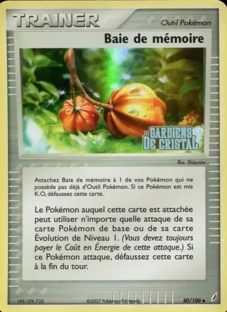 Baie de mémoire, carte Pokémon CG 80 — extension EX Gardiens de Cristal