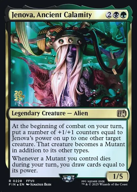 Jénova, calamité antique, carte Magic PFIN 228s — extension Final Fantasy Promos