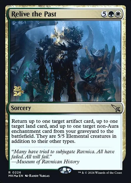 Revivre le passé, carte Magic PMKM 226s — extension Murders at Karlov Manor Promos