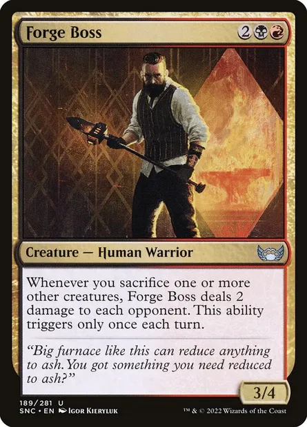 Forge Boss, Magic card SNC 189 — Streets of New Capenna set