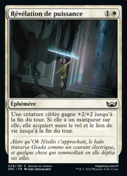 Révélation de puissance, carte Magic SNC 28 — extension Les rues de la Nouvelle-Capenna