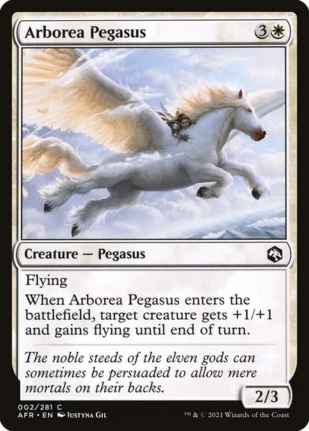 Arborea Pegasus, Magic card AFR 2 — Adventures in the Forgotten Realms set