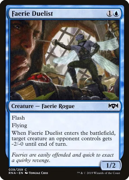 Faerie Duelist, Magic card RNA 39 — Ravnica Allegiance set