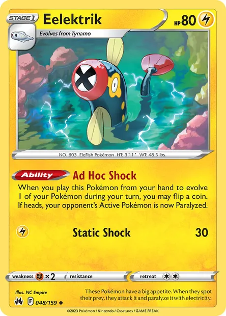 Eelektrik, Pokémon card CRZ 048 — Crown Zenith set