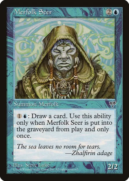 Merfolk Seer, Magic card MIR 76 — Mirage set