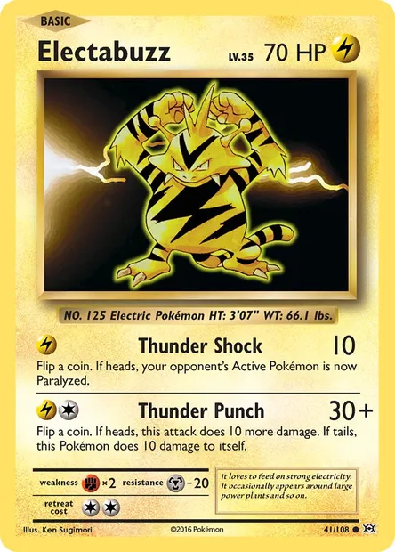 Electabuzz, Pokémon card EVO 41 — Evolutions set