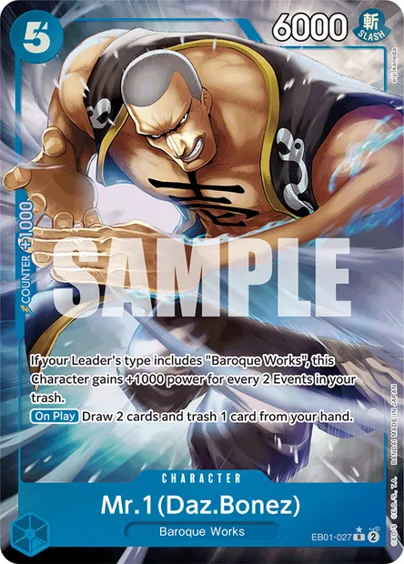 Mr.1(Daz.Bonez), One Piece card EB01-027 — MEMORIAL COLLECTION set