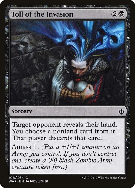 Toll of the Invasion, Magic card WAR 108 — War of the Spark set