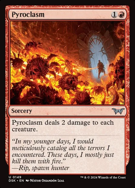 Pyroclasm, Magic card DSK 149 — Duskmourn: House of Horror set