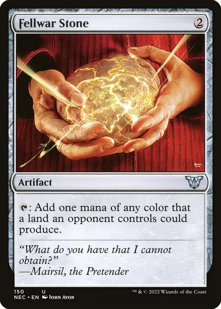 Fellwar Stone, Magic card NEC 150 — Neon Dynasty Commander set