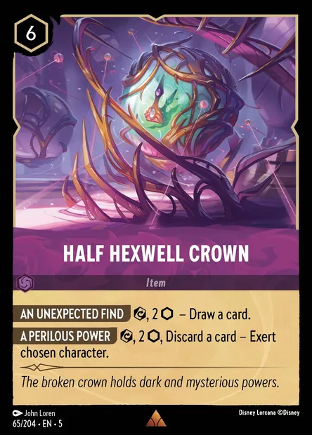 Half Hexwell Crown, Disney Lorcana card CH5-065 — Shimmering Skies set