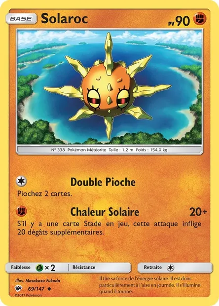 Solaroc, carte Pokémon BUS 69 — extension Ombres Ardentes