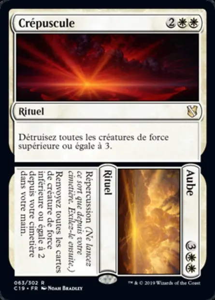 Dusk // Dawn, carte Magic C19 63 — extension Commander 2019