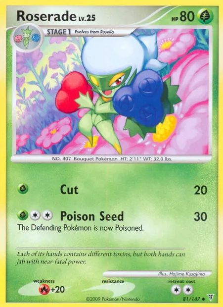 Roserade, Pokémon card SV 81 — Supreme Victors set