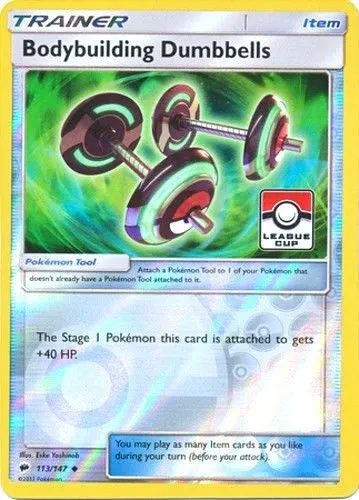 Bodybuilding Dumbbells, Pokémon card LGP 113-2 — League Promos set