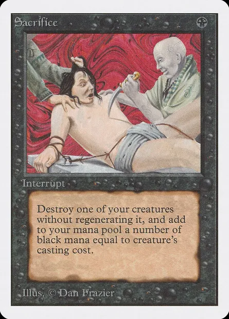 Sacrifice, Magic card 2ED 125 — Unlimited Edition set