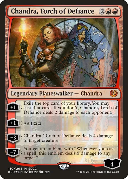 Chandra, Torch of Defiance, Magic card PS18 110 — San Diego Comic-Con 2018 set