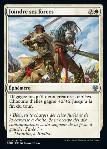 Joindre ses forces, carte Magic DMU 21 — extension Dominaria Uni