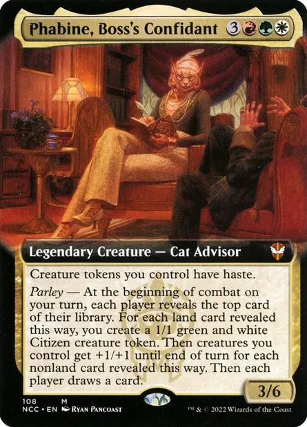 Phabine, Boss's Confidant, Magic card NCC 108 — New Capenna Commander set