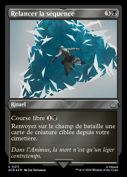 Relancer la séquence, carte Magic ACR 211 — extension Assassin's Creed
