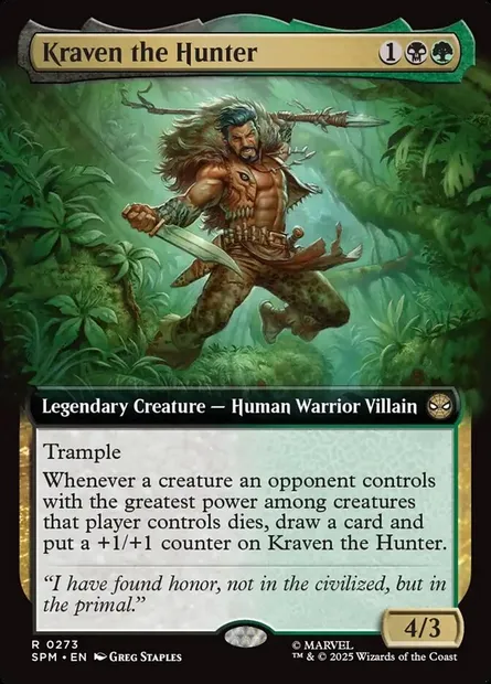 Kraven the Hunter, Magic card SPM 273 — Marvel's Spider-Man set