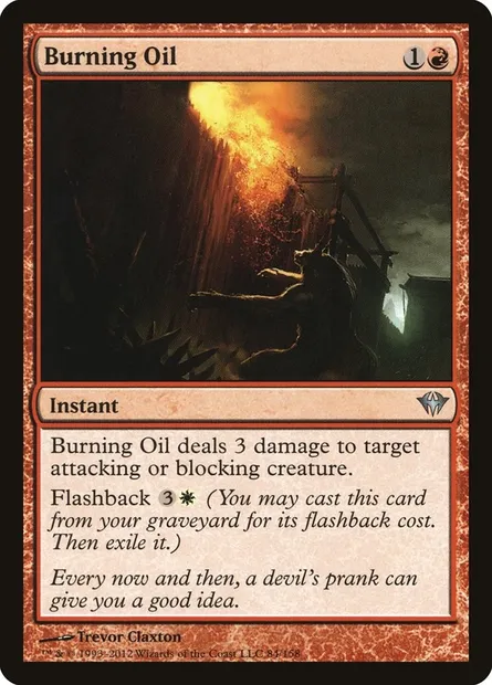 Burning Oil, Magic card DKA 84 — Dark Ascension set