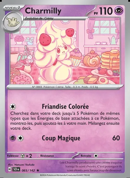 Charmilly, carte Pokémon SCR 065 — extension Couronne Stellaire