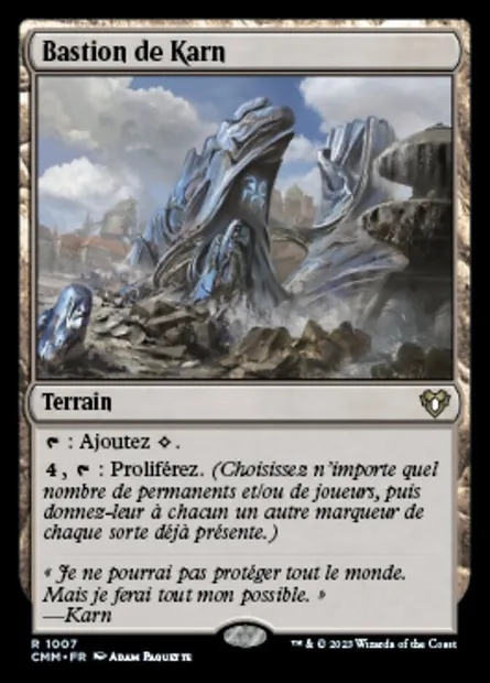 Bastion de Karn, carte Magic CMM 1007 — extension Commander Masters