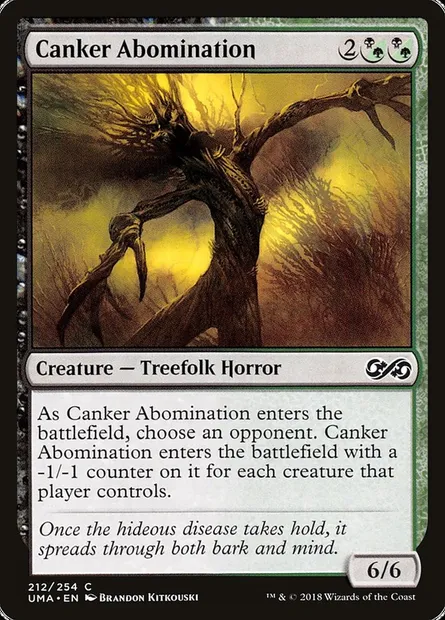 Abomination chancreuse, carte Magic UMA 212 — extension Ultimate Masters